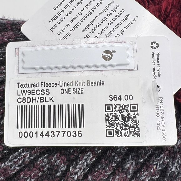 Lululemon Textured Fleece-Lined Knit Beanie Size One Size main image 9